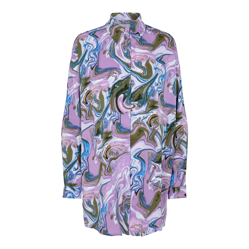Liberté - Deda LS Shirt, 21350 - Army Lavender Marble