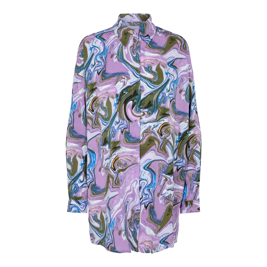 Liberté - Deda LS Shirt, 21350 - Army Lavender Marble