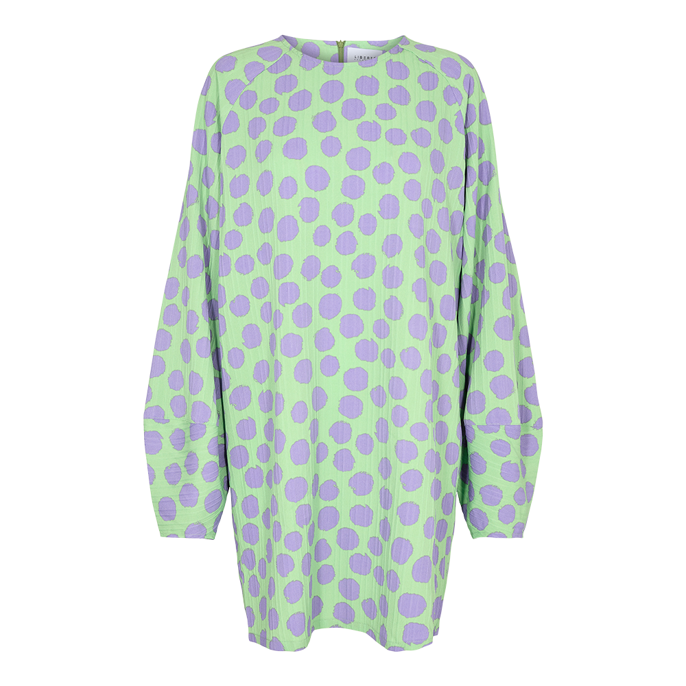 Liberté - Nellie LS Dress, 21366 - Green Lavender Dot