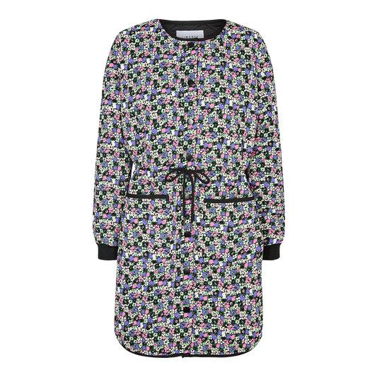 Liberté - Karen Quilt Long Jacket, 21367 - Army Lavender Flower