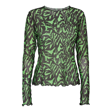 Liberté - Mesh Top LS, 24086 - Green Black Zebra