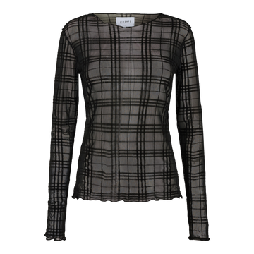 Liberté - Mesh Top LS - Black Flock Check