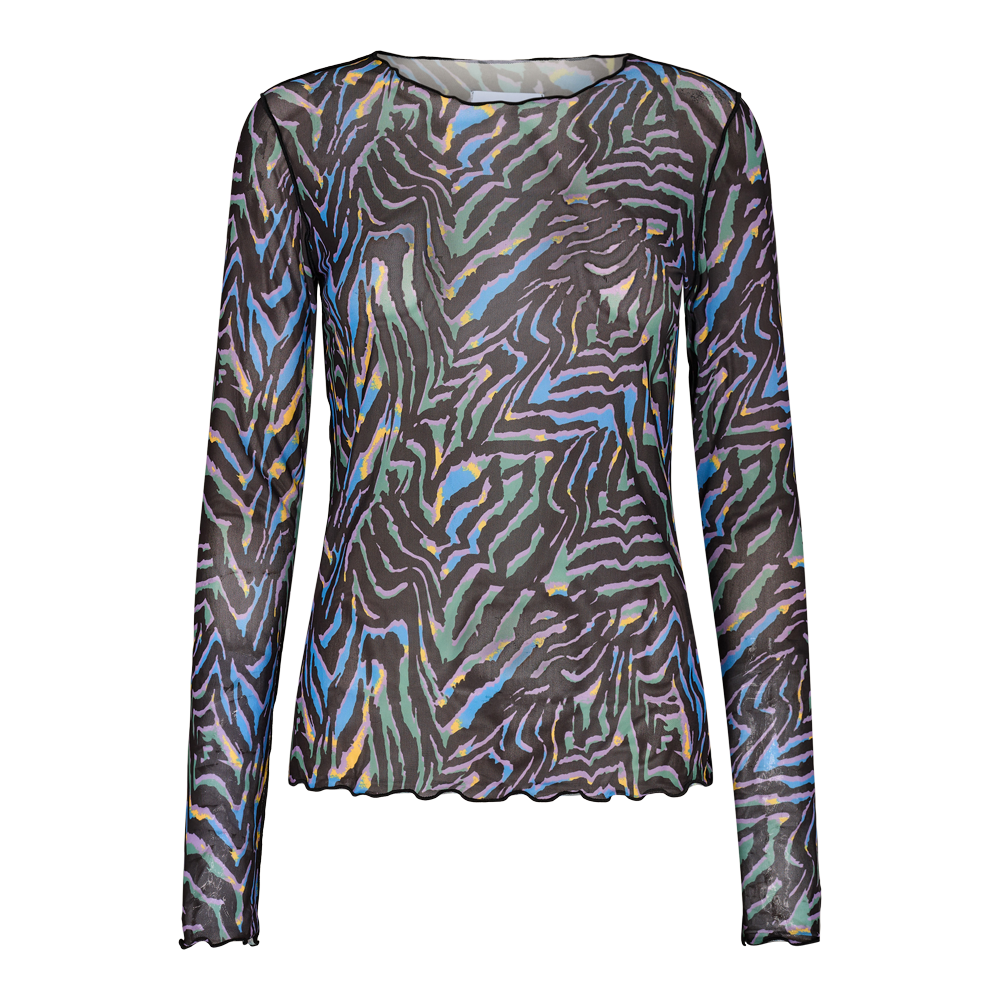 Liberté - Mesh Top LS, 4086 - Colorful Zebra