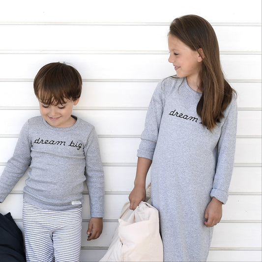 SNORK Copenhagen - Natkjole, Dream Big - Grey Melange