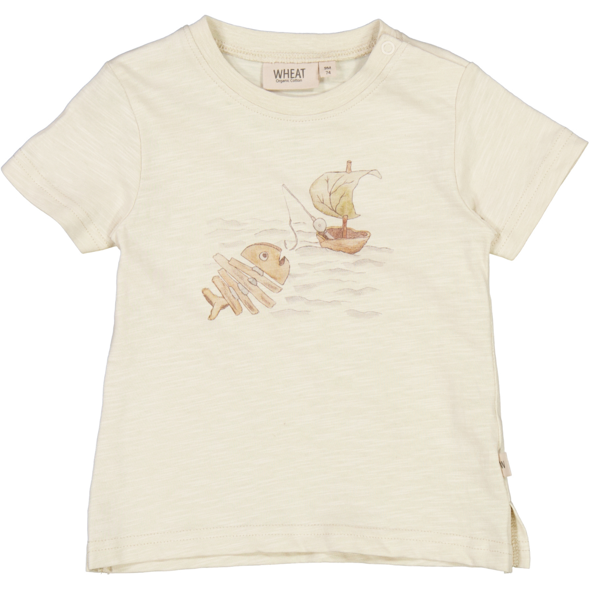Wheat - T-shirt SS Fishing - Chalk