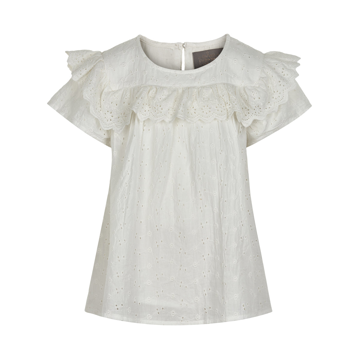 Creamie - Blouse Embroidery SS (821614) - Cloud