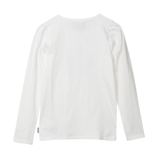 Creamie - T-shirt LS Leaf (822027) - Cloud / Raspberry Radiance