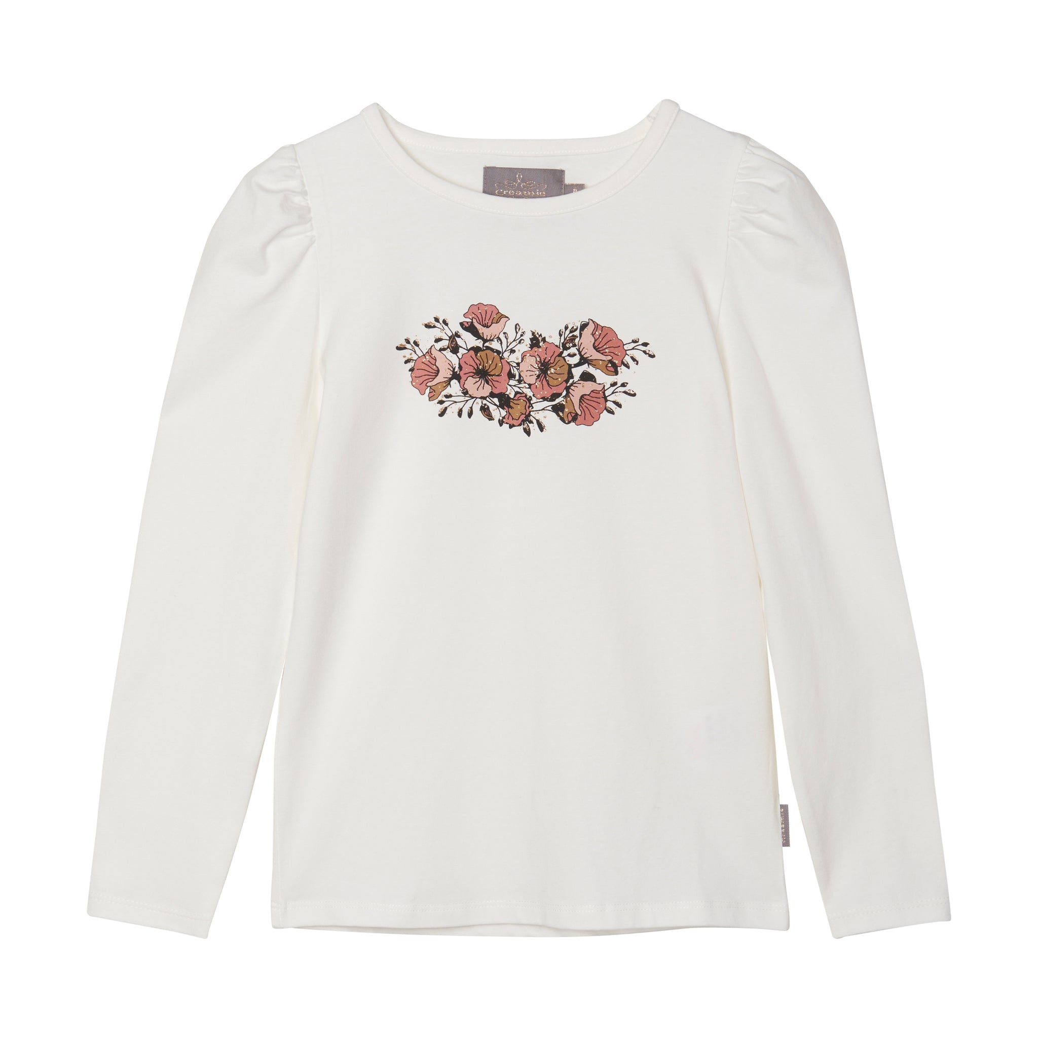 Creamie - T-shirt LS Flower (822104) - Cloud / Rose Smoke