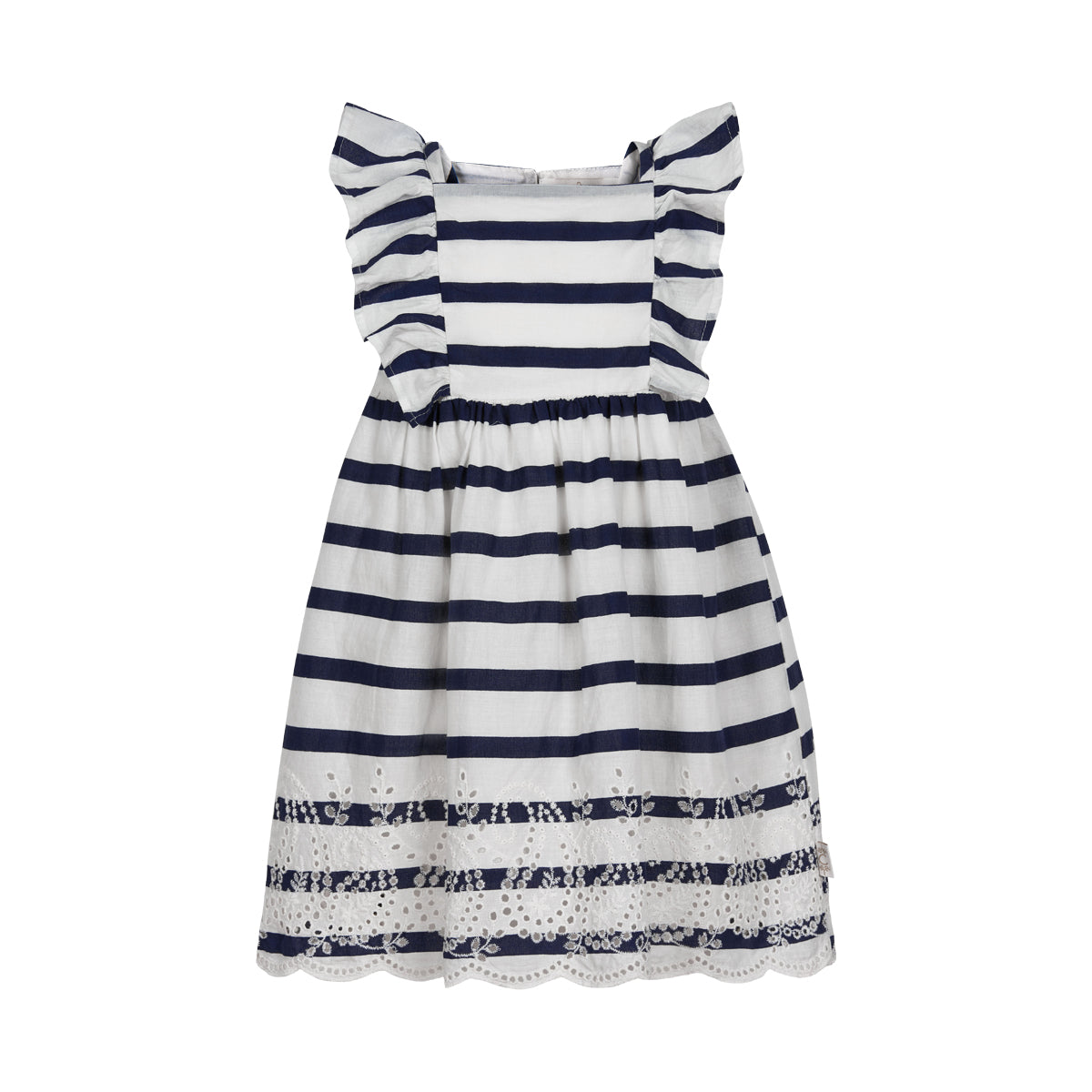 Creamie - Dress Cotton Stripes (840203) - White / Total Eclipse
