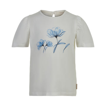 Creamie - T-shirt SS Flower (840420) - Cloud / Xenon Blue
