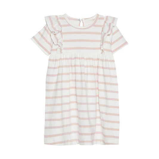 Creamie - Dress SS Stripe GOTS Certified (840505) - Rose Smoke