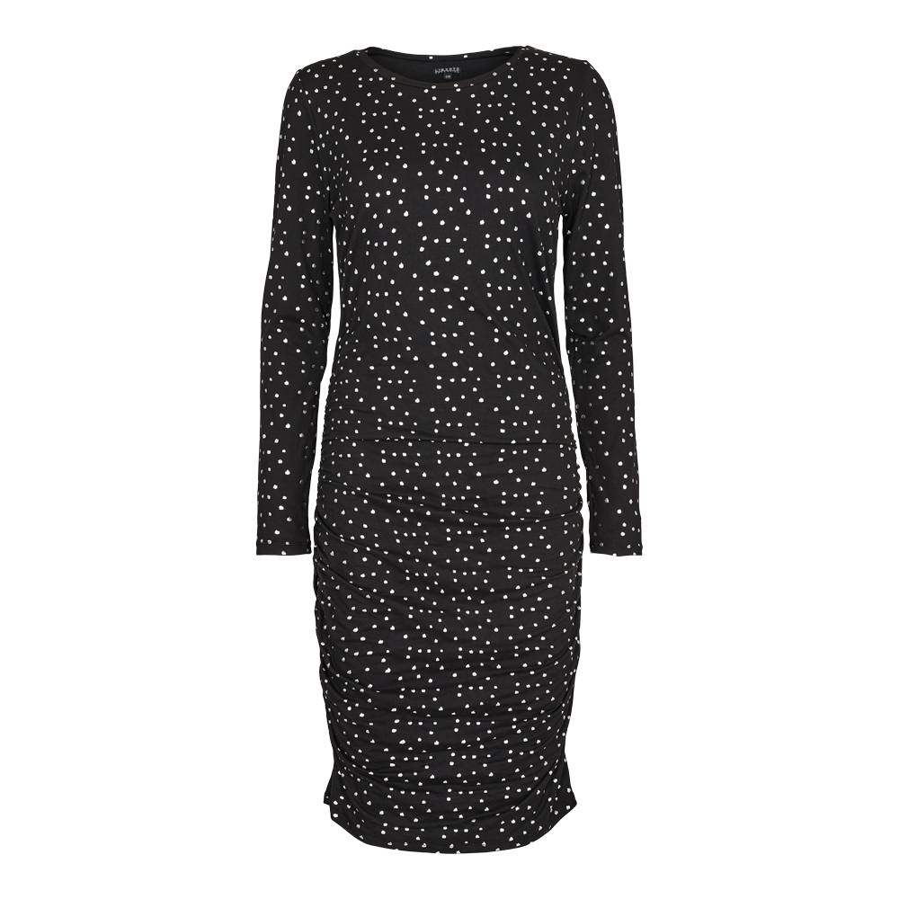 Liberté - Alma Long Dress LS, 9506 - Black Silver Dot