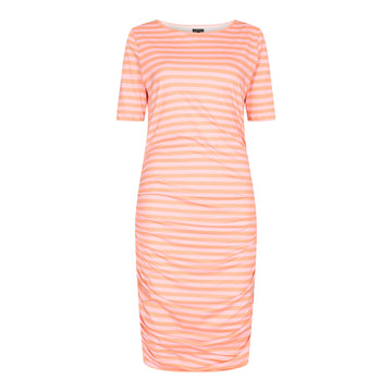 Liberté - Alma Long Dress SS - Orange Rose Stripe