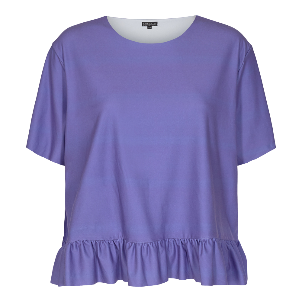 Liberté - Frill T-shirt SS, Alma - Purple