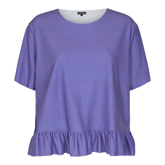 Liberté - Frill T-shirt SS, Alma - Purple