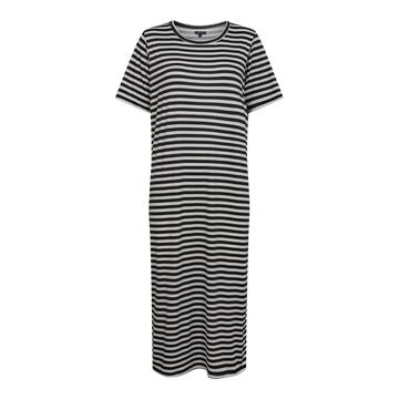 Liberté - Alma T-shirt Dress SS, 9562 - Black Creme Stripe