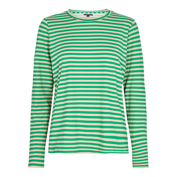 Liberté - Alma Straight T-shirt LS - Dark Sand Green Stripe