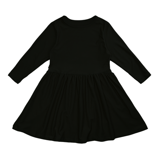 Liberté - Babydoll KIDS Dress LS, Alma - Black