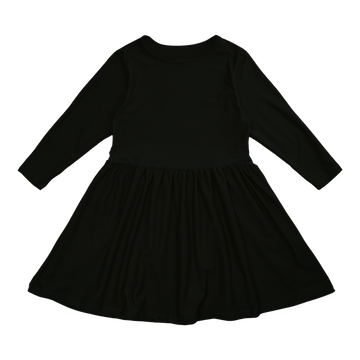 Liberté - Alma KIDS Babydoll Dress Fleece LS - Black