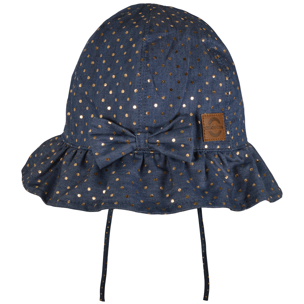Mikk-Line - UV Summer Bucket Hat Bow, 98110 - Denim Blue / Gold