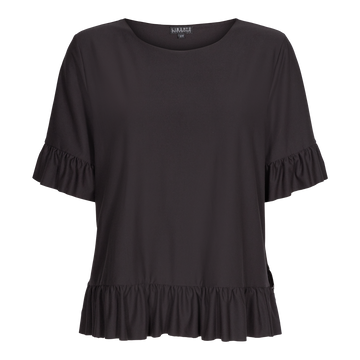 Liberté - Frill T-shirt SS, Alma - Black