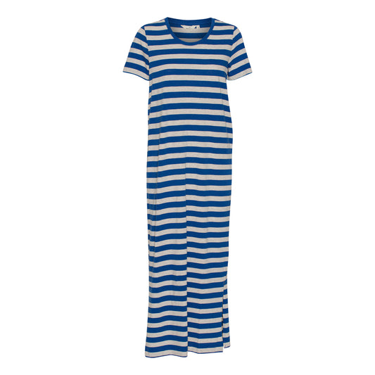 Basic Apparel - Rebekka Stripe Dress SS GOTS - Limoges / Natural Melange