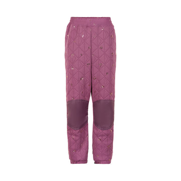 byLindgren - Sigrid Thermo Pants - Pink Grape / Rose Gold Flower AOP