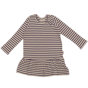 Petit Piao - Dress LS Modal Striped, PP306 - Mysterioso / Tapioka