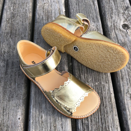 Angulus - Sandal Med Velcro, 0570 - Gold