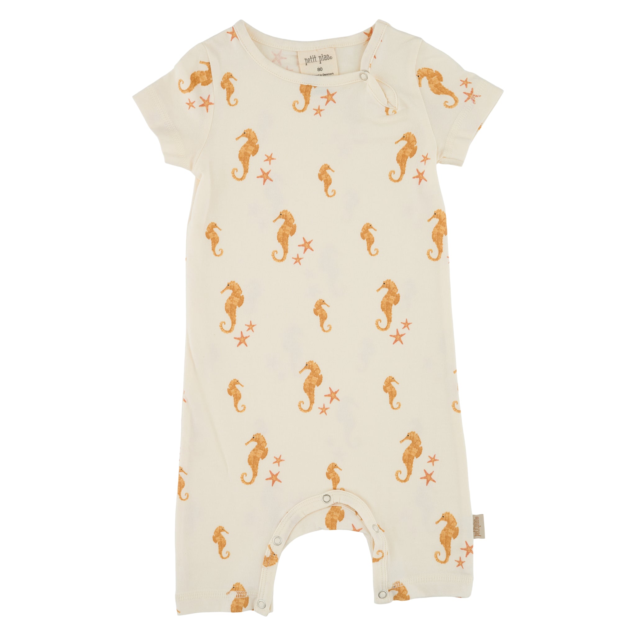 Petit Piao - Jumpsuit SS Printed - Seahorse