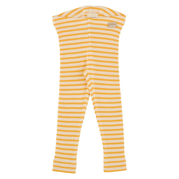 Petit Piao - Legging Modal Striped - Yellow Sun / Cream