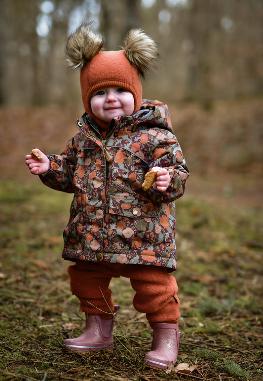 Mikk-Line - Vinterjakke, Polyester Baby Girl Jacket AOP - Decadent Chocolate / Floral