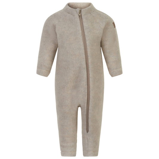 Mikk-Line - Wool Baby Suit, ML50005 - Melange Offwhite