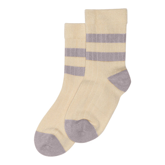 MiniPop - Bamboo Socks Sport, MP13 - Dusty Lavender / Offwhite