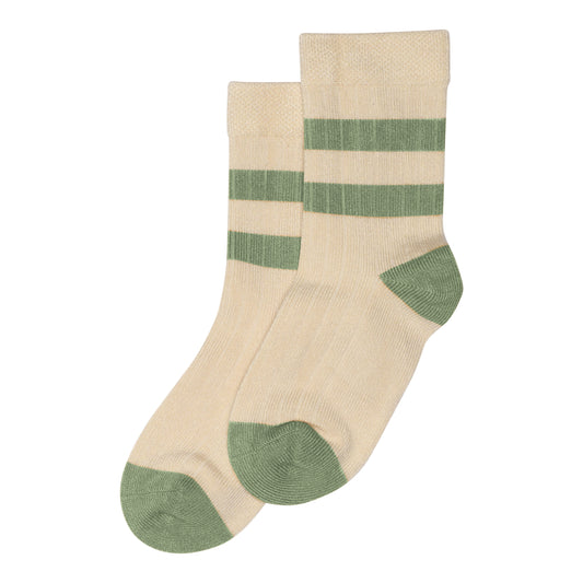MiniPop - Bamboo Socks Sport, MP13 - Spring Green / Offwhite