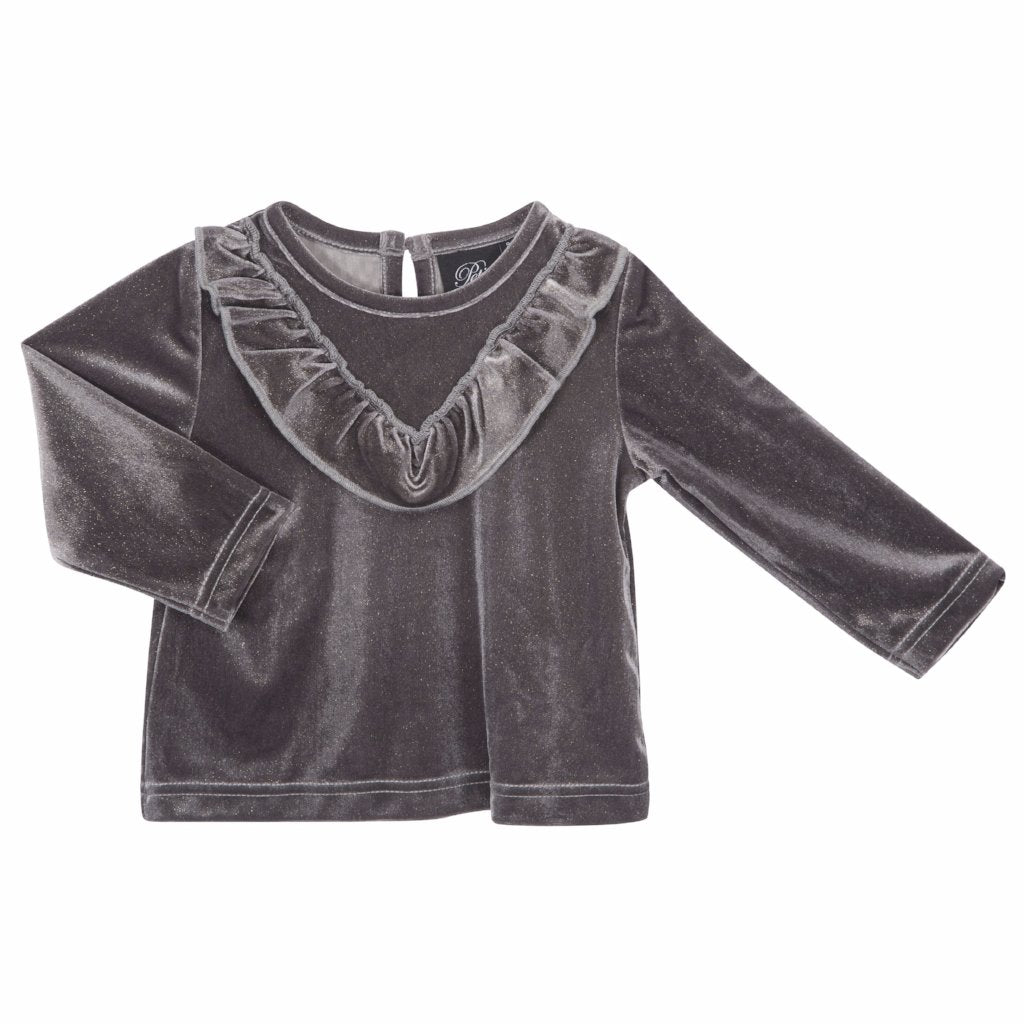 Petit by Sofie Schnoor - Baby Bluse, Velour - Grey
