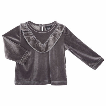 Petit by Sofie Schnoor - Baby Bluse, Velour - Grey