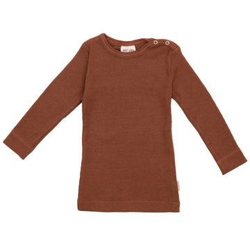 Petit Piao - T-shirt LS Modal, PP103 - Copper Brown
