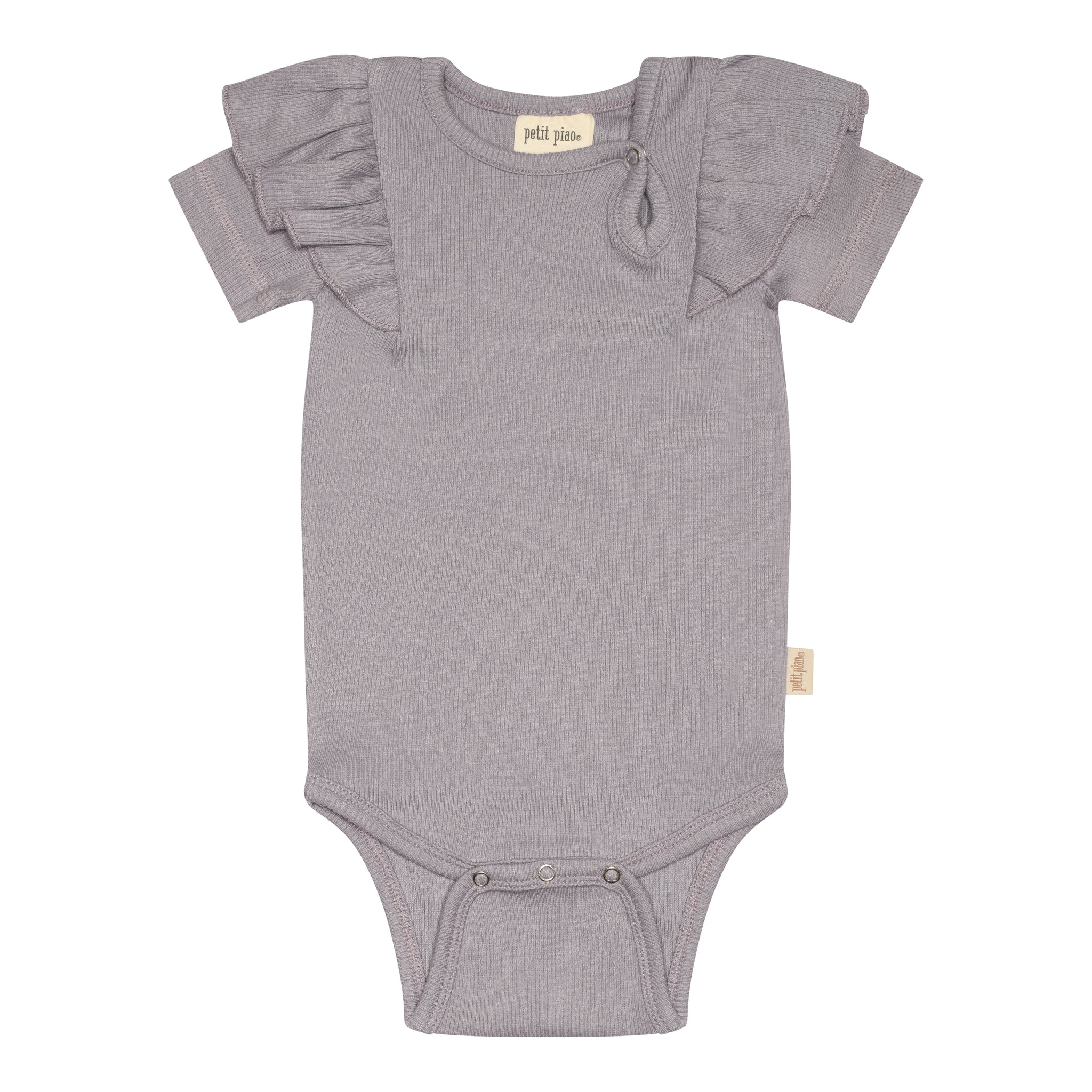 Petit Piao - Body SS Modal Frill, PP118 - Dusty Lavender