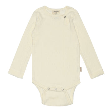 Petit Piao - Body LS Pointelle, PP1615 - Offwhite