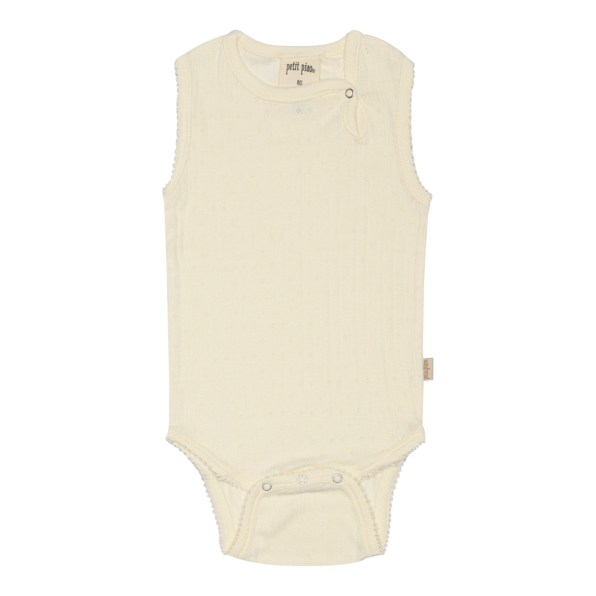 Petit Piao - Body Vest Pointelle, PP1618 - Offwhite