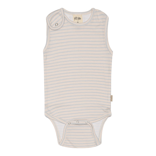 Petit Piao - Body Vest Printed, PP1718 - Pearl Blue / Offwhite