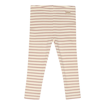 Petit Piao - Legging Modal Striped, PP302 - Adobe Rose / Offwhite