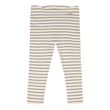 Petit Piao - Legging Modal Striped, PP302 - Dusty Lavender / Offwhite