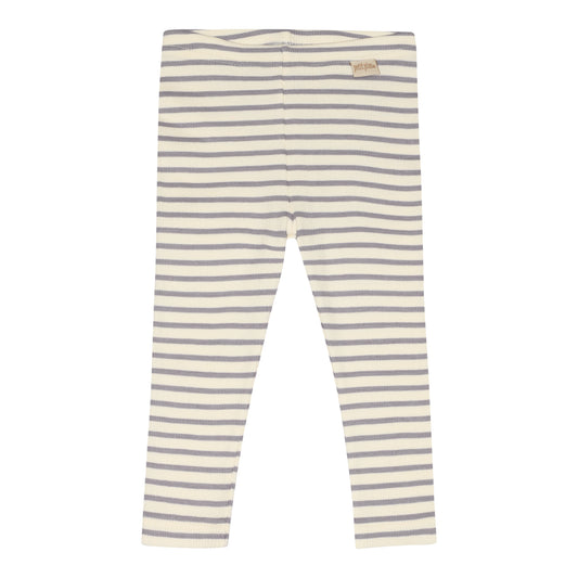 Petit Piao - Legging Modal Striped, PP302 - Dusty Lavender / Offwhite