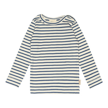 Petit Piao - T-shirt LS Modal Striped, PP303 - Moonlight Blue / Offwhite
