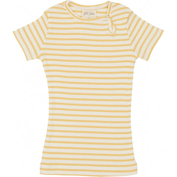 Petit Piao - Modal T-shirt SS - Yellow Striped