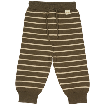Petit Piao - Pants Knit Striped - Green / Cream