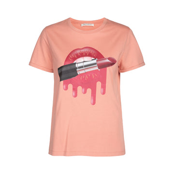 Sofie Schnoor - T-shirt, Red Lips - Rose / Lipstick