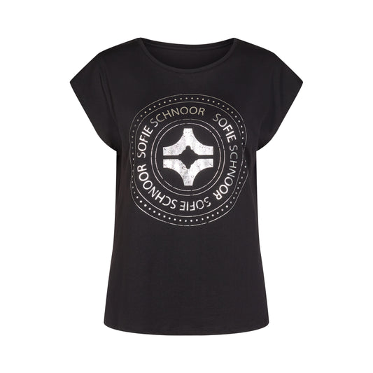 Sofie Schnoor - T-shirt, Nikoline - Black / Silver